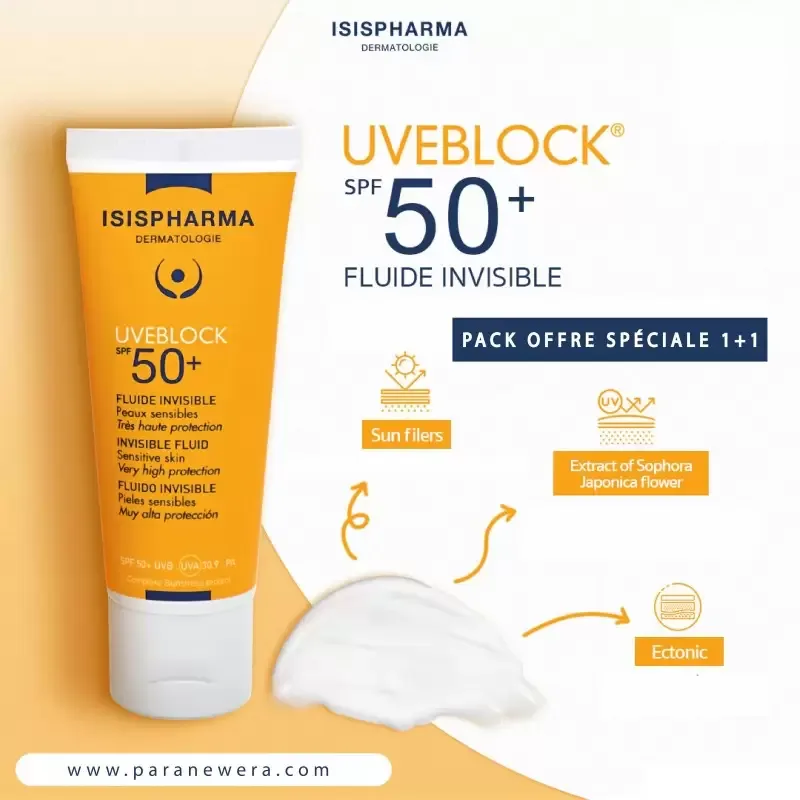 ISIS UVEBLOCK 50+ FLUIDE INVISIBLE PACK
