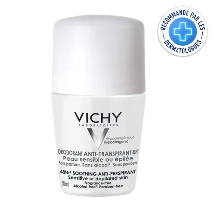 VICHY DEOANTI TRANSPIRANT APAISANT  BILLE PEAU SENSIBLE BLANC