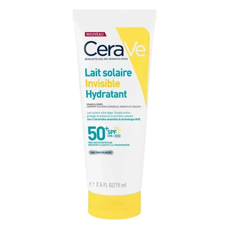 CERAVE LAIT SOLAIRE INVISIBLE HYDRATANT SPF 50+ 75ML
