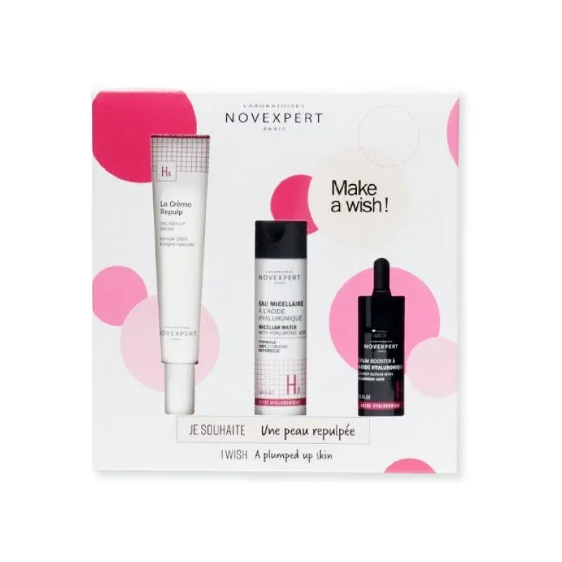 NOVEXPERT COFFRET PEAU REPULPEE + BOOSTER + EAU MICELAIRE