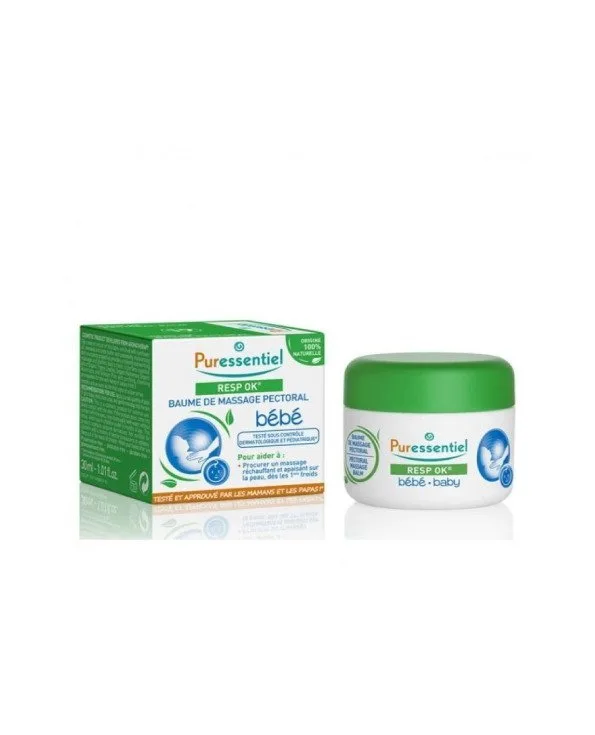 PURESS RESPIR BAUME DE MASSAGE PECTORAL BEBE POT