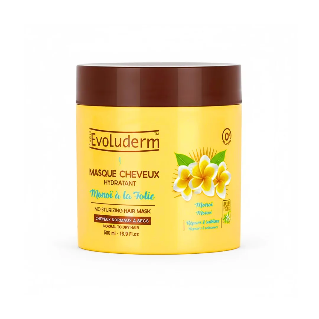 EVOLUDERM MASQUE CHEVEUX MONOI A LA FOLIE HYDRATANT 500ML