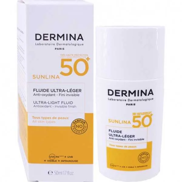 DERMINA SUNLINA FLUIDE ULTRA LEGER SPF50 50ML