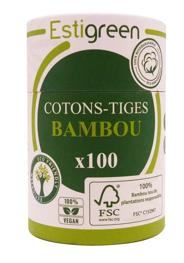 CADAQUES COTON TIGES BAMBOU VERT