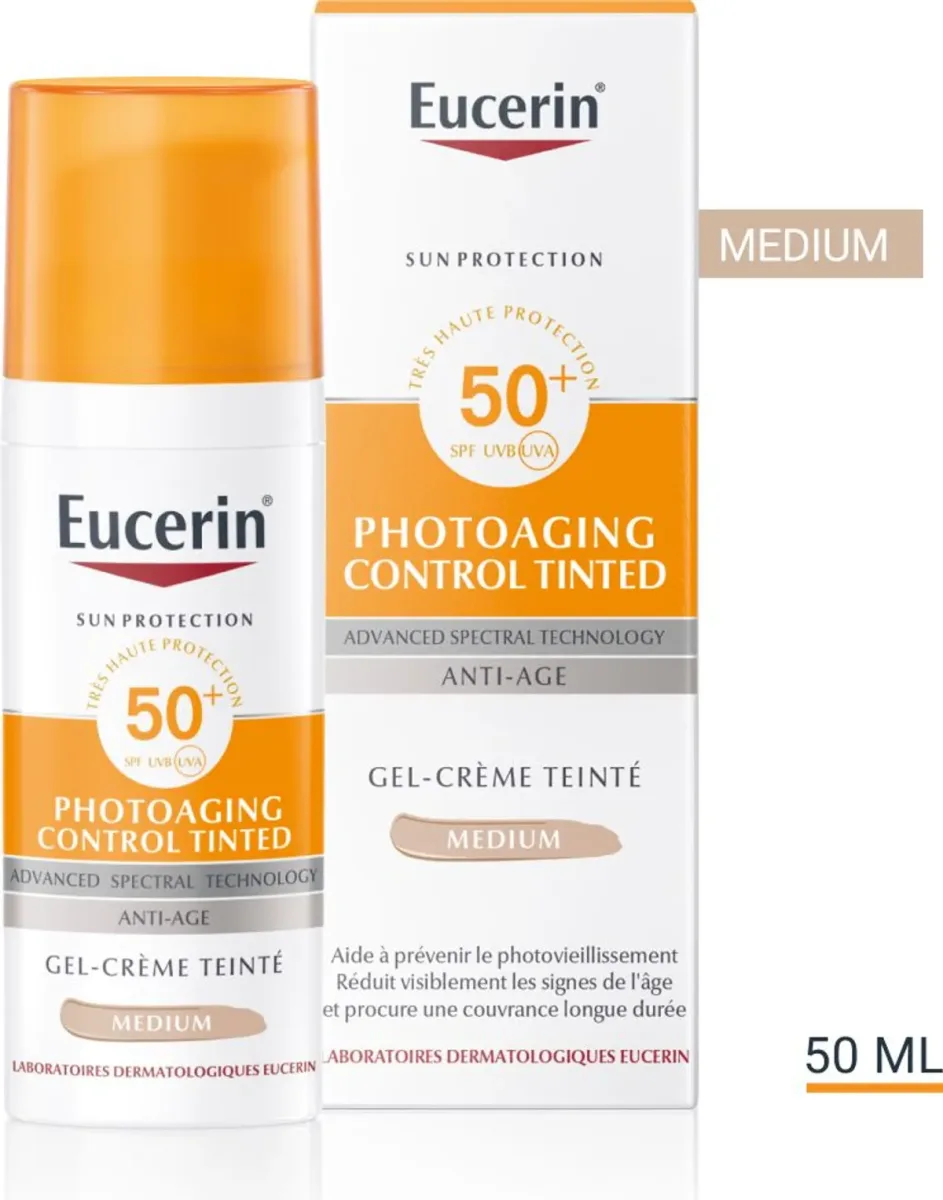 EUCERIN SUN CREME VISAGE TEINTE ANTI AGE MEDIUM  50+