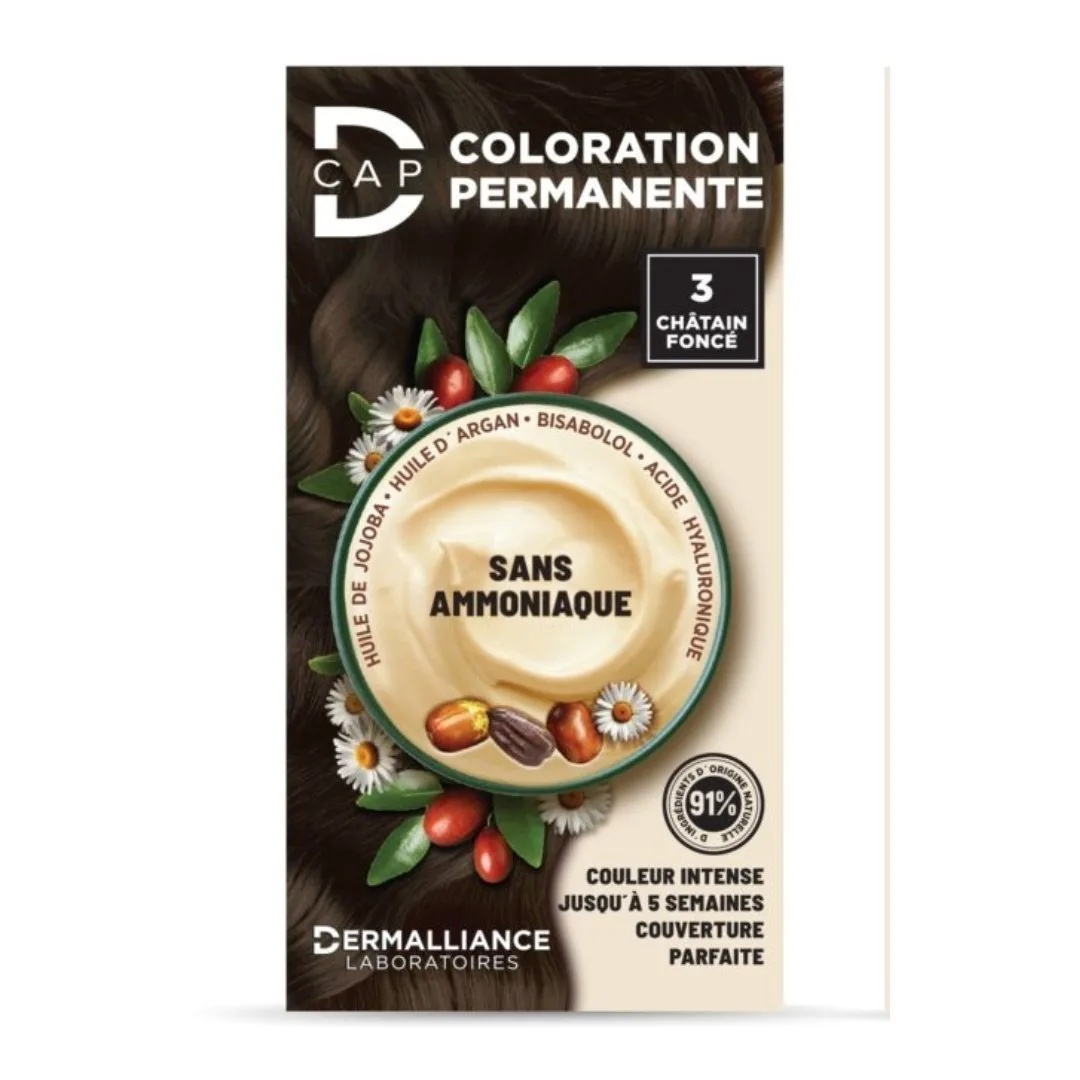 D-CAP COLORATION PERMANENTE  3 CHATAIN FONCE