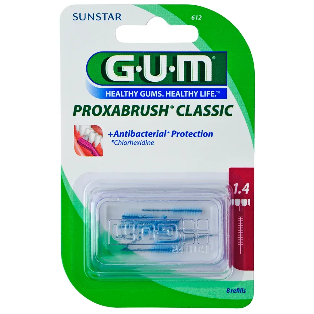 GUM 612 RECHARGE BROSS FINES PROXABRUSH PAR 8 UNITES
