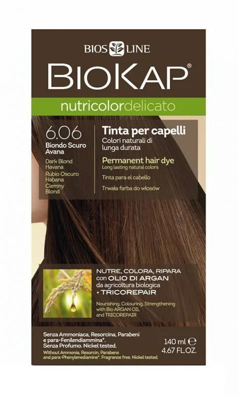 BIOKAP NUTRICOLOR DELICATO 6.06 140 ML