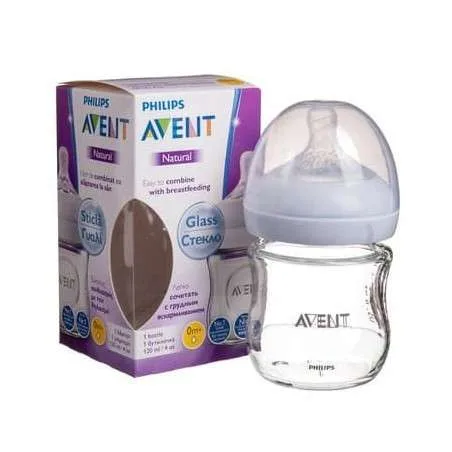 AVENT BIBRON NATURAL EN VERRE 0M+ 120ML
