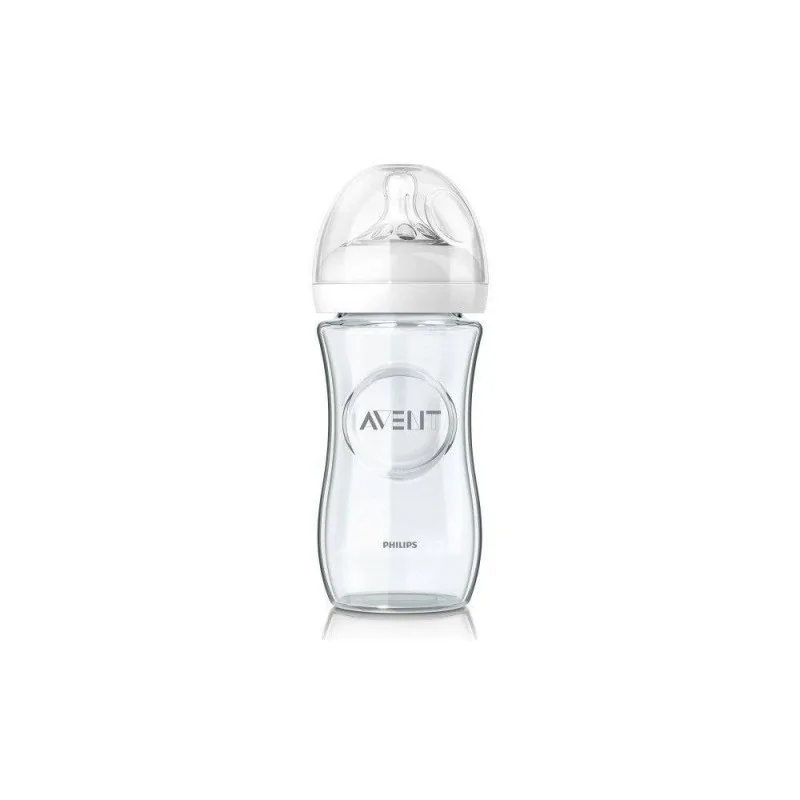AVENT BIBRON NATURAL EN VERRE 240ML 1M+