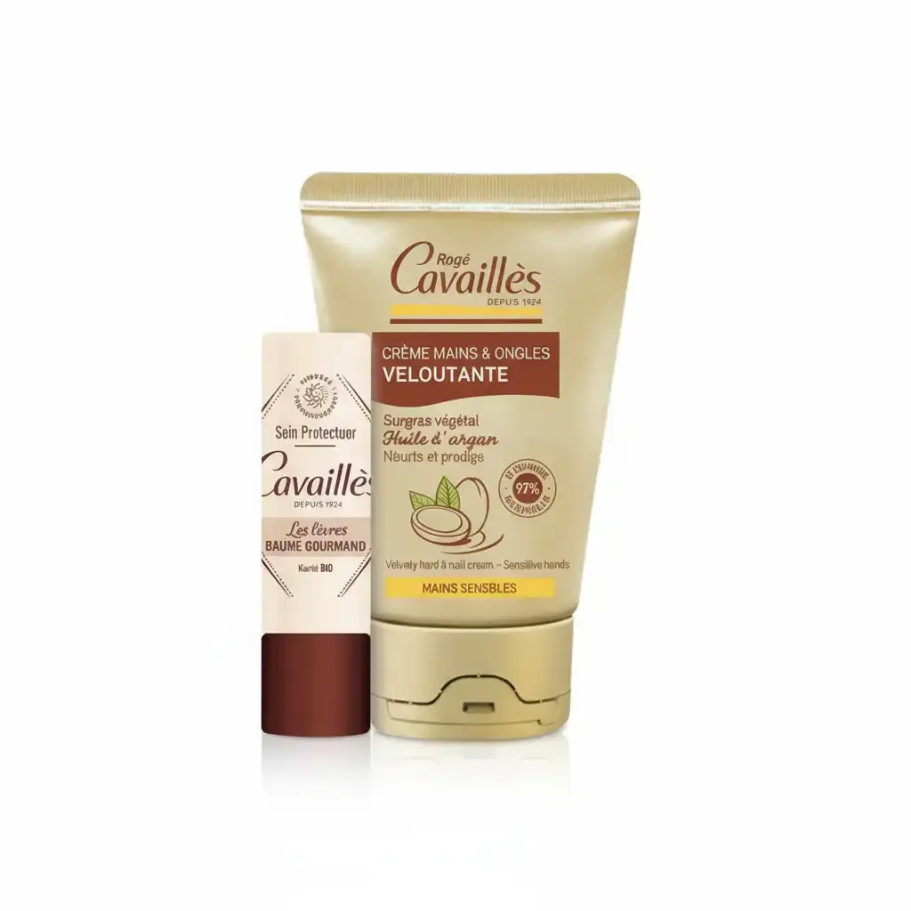 RC PACK CREME MAINS VELOUTANTE + BAUME LEVRES