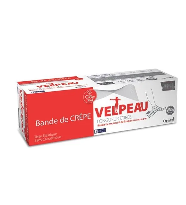 BANDE DE CREPE VELPEAU ROUGE 4 A 5CM