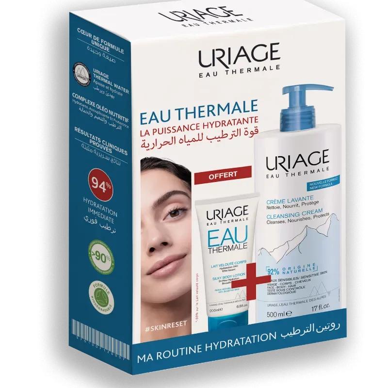 URIAGE COFFRET CREME LAVANTE 500ML+LAIT VELOUTE 200ML